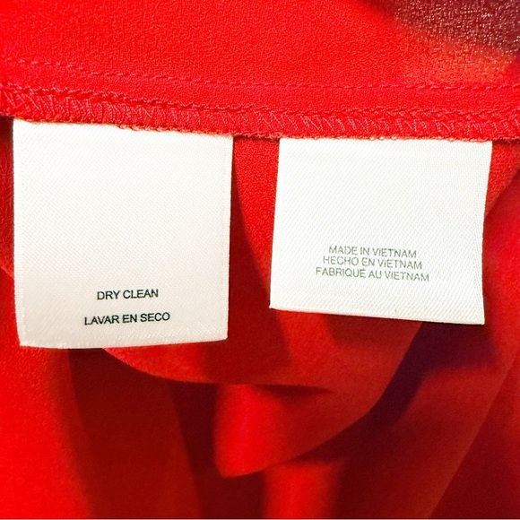 Anne Klein Vibrant Red Ruffled Blouse 0X Plus - Picture 3 of 4